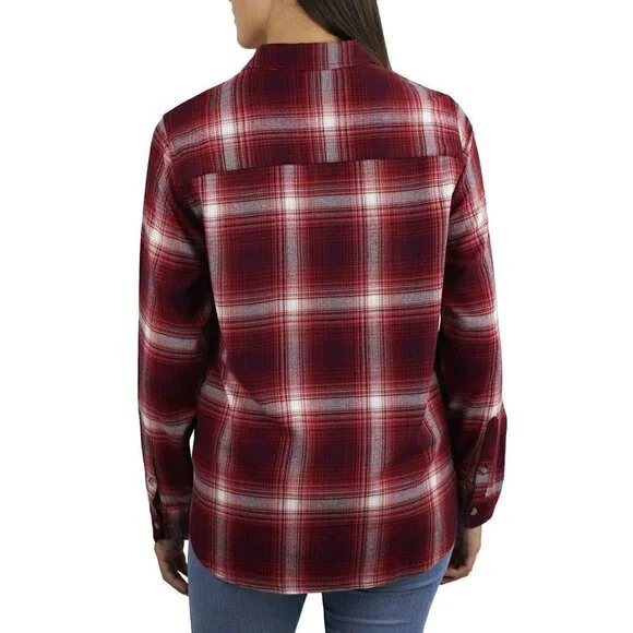 NWT Jachs Girlfriend Super Soft Flannel 2 Side Pockets Plaid Button Front Shirt - Picture 3 of 5